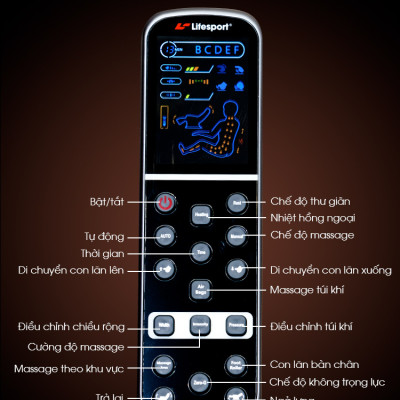 [NEW 2023] Ghế Massage Lifesport LS-2200 mẫu mới thiết kế mới có bóp đầu, túi khí toàn thân, cải tiến con lăn silicon 4D Plus thế hệ mới, vòng bóp đầu chuyên sâu riêng biệt, cải tiến thêm 26 chế độ đấm bóp massage thư giãn toàn thân.