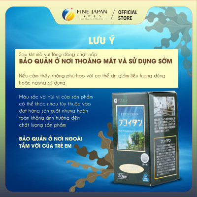 Viên uống cân bằng hệ miễn dịch Fucoidan FINE JAPAN lọ 198 viên