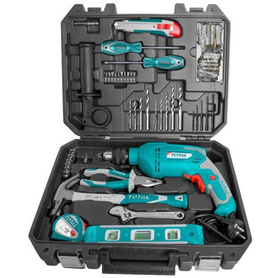 BỘ MÁY KHOAN BÚA 650W 13MM 101 MÓN TOTAL THKTHP 1012E - HÀNG CHÍNH HÃNG