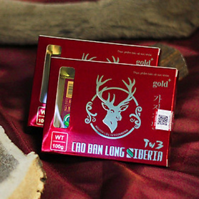 Thực phẩm bảo vệ sức khỏe Cao Ban Long Siberia TW3 100g - 100% Cao sừng hươu nguyên chất (Thực phẩm chức năng)