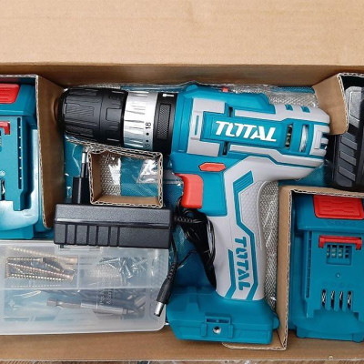 MÁY KHOAN BÚA DÙNG PIN 20V 45NM  (02 PIN VÀ 01 SẠC) TOTAL TIDLI20025 - HÀNG CHÍNH HÃNG