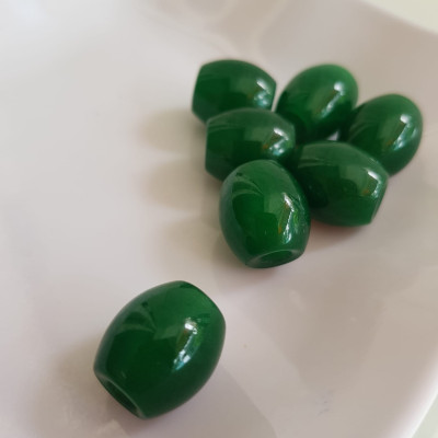 HẠT LU BỤNG TRÒN VO XINH ĐÁ MÃ NÃO XANH LÁ ĐẬM TƯƠI ĐẸP  NỮ LÀM MẶT DÂY CHUYỀN và PHỐI VÒNG TAY  Size Dài 14mm x dầy 13mm NỮ MỆNH MỘC MỆNH HỎA Ạ