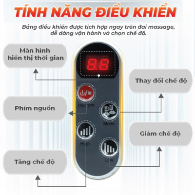 Đai Massage Cổ Vai Gáy Sakuchi UK-878 Được Trang Bị Đến 20 Mức Độ Massage Đáp Ứng Mọi Nhu Cầu Của Người Sử Dụng