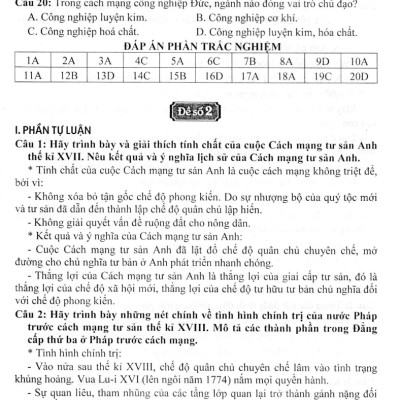 Đề Kiểm Tra, Đánh Giá Lịch Sử 8 Theo Chủ Đề (Biên Soạn Theo Chương Trình GDPT Mới) _HA