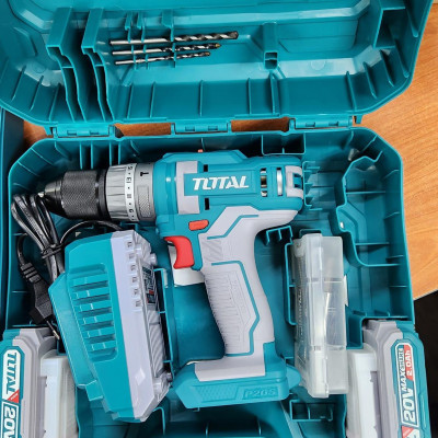 MÁY KHOAN BÚA DÙNG PIN 20V (2 pin 2.0Ah + sạc) TOTAL TIDLI201452 - HÀNG CHÍNH HÃNG