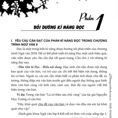 Bồi Dưỡng Năng Kĩ Năng Đọc Và Viết Ngữ Văn 8 (Dùng Chung Cho Ba Bộ Sách) 