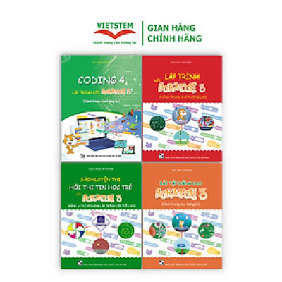 Combo 4 sách hướng dẫn học lập trình Scratch cho học sinh lớp 4