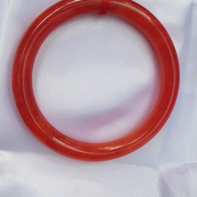 Vòng tay nữ đá Cẩm Thạch Đỏ Đẹp 53mm x cọng 7mm Nữ mệnh hỏa mệnh thổ 52kg - 58kg Hợp mệnh hợp công việc may mắn tốt đeo đẹp tay ạ