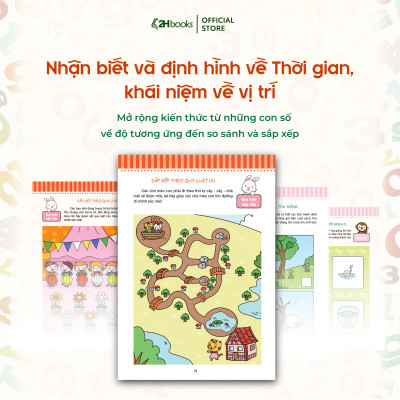 Sách Toán cho bé, Phát triển tiềm năng toán học cho trẻ - Toán  học cho trẻ mẫu giáo - Lớp lá 1 (Tái Bản 2021)- 2HBooks