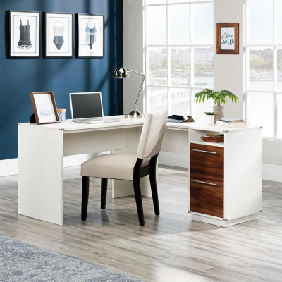 Bàn máy tính chữ L kết hợp tủ lưu trữ  SMLIFE Drew