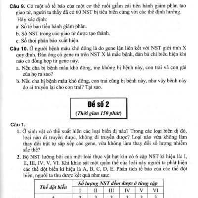 Bộ Đề Ôn Thi Vào Lớp 10 THPT Môn Sinh Học (Dùng Chung Cho Các Bộ SGK Hiện Hành) -HA