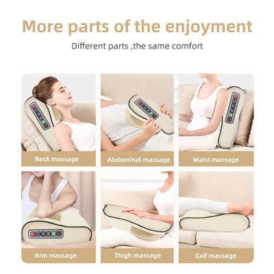 Gối Massage Cổ Vai Gáy, Máy Massage Hồng Ngoại 20 Bi Cao Cấp
