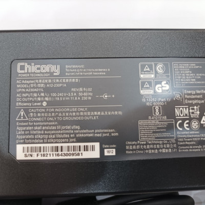Sạc cho Laptop Gaming MSI GE73 Raider 8RF RGB Edition 240W hàng nhập khẩu
