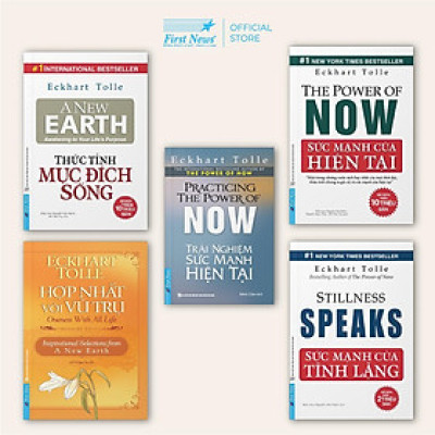 Sách - Bộ Sách Tác Giả Eckhart Tolle - Combo 5 Cuốn - First News