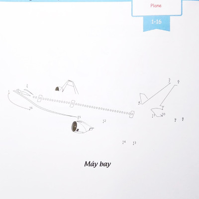 Dot To Dot Coloring Book - Nối Số & Tô Màu - Phương Tiện Giao Thông