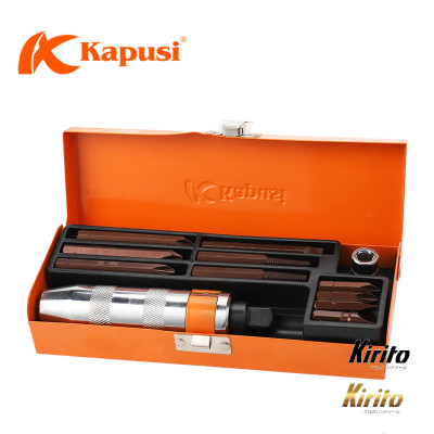 Bộ tô vít đóng đảo chiều cao cấp Kapusi JAPAN 12 chi, có mũi vít nhổ ốc gãy, vặn ốc vít hư toét