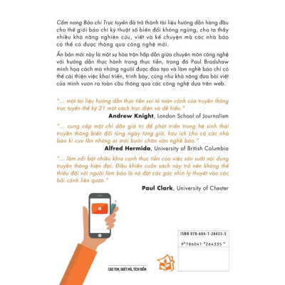 Sách - Cẩm Nang Báo Chí Trực Tuyến - Kỹ Năng Sinh Tồn Và Lớn Mạnh Trong Kỷ Nguyên Số - Paul Bradshaw - NXB Trẻ
