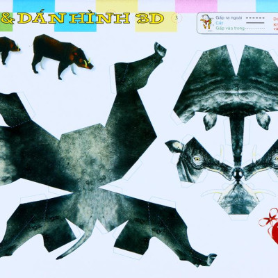 Cắt Dán Hình 3D - Bé Khéo Tay - Bộ Tư Duy