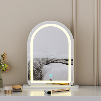 Gương led hình vòm màu trắng để bàn trang điểm siêu xinh thương hiệu IGA - GP402