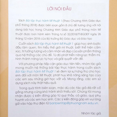 Bài Tập Thực Hành Mĩ Thuật Lớp 1 (Theo Chương Trình Giáo Dục Phổ Thông 2018)