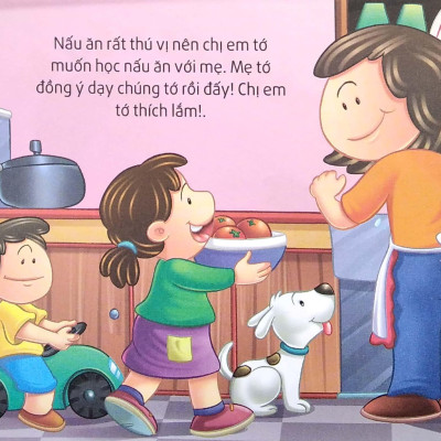 Giáo Dục Các Kỹ Năng Cần Thiết Cho Trẻ : Vào bếp học nấu ăn