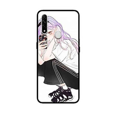 Ốp Lưng in cho Oppo A8 Mẫu Nàng Cá Tính Áo Trắng - Hàng Chính Hãng