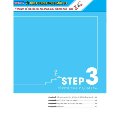 Sách - 3 STEP - Tiết Lộ Bí Quyết 3 Bước Đạt Điểm 8+ Toán Học - Megabook