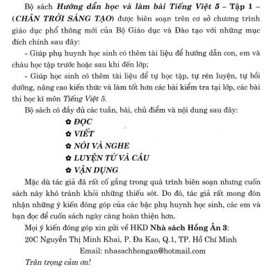 Hướng Dẫn Học Và Làm Bài Tiếng Việt 5 (Bám Sát SGK Chân Trời Sáng Tạo) - HA