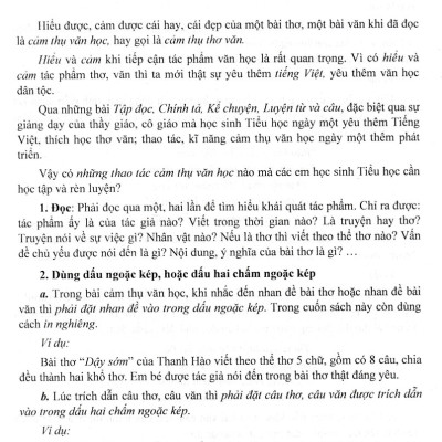 Cảm Thụ Văn Học Dành Cho Học Sinh Lớp 4 (Dùng Chung Cho Các Bộ SGK Hiện Hành) _HA