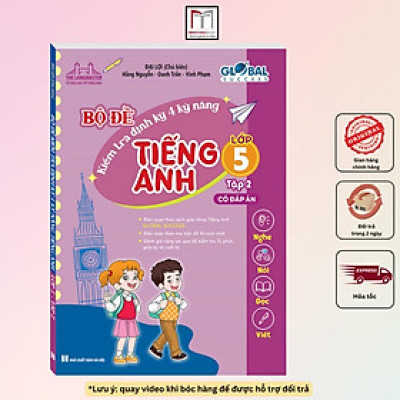 Sách - Global Success - Bộ Đề Kiểm Tra Định Kỳ 4 Kỹ Năng Lớp 5 Tập 2 - Có Đáp Án - Minh Thắng