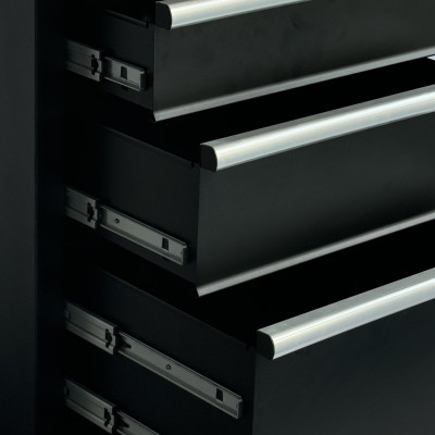 Tủ dụng cụ CSPS 61cm - 04 hộc kéo màu đen (tay nắm trắng)