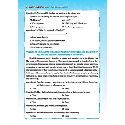 Sách - Bộ Đề Luyện Thi Môn Tiếng Anh Vào Lớp 6 Trường Chuyên, Chất Lượng Cao - Có Đáp Án - Minh Thắng