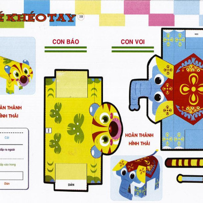Cắt Và Dán  Hình 3D - Bé Khéo Tay - Hoạt Hình Hấp Dẫn