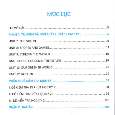 Bộ Đề Kiểm Tra Định Kỳ 4 Kỹ Năng Tiếng Anh Lớp 6 - Tập 2 (Có Đáp Án) _MT
