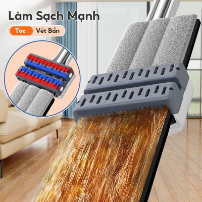 Bộ Cây Lau Tự Vắt Nhà Kèm Xô Gấp Gọn Silicon Thông Minh, Tặng Kèm 4 Bông Lau Mẫu Mới 2025 - HÀNG CHÍNH HÃNG MINIIN