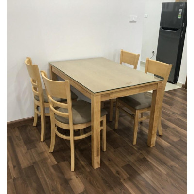 Bộ bàn ăn cabin tự nhiên 1m2 + 4 ghế cabin  Thương hiệu Nội Thất Bình Long 