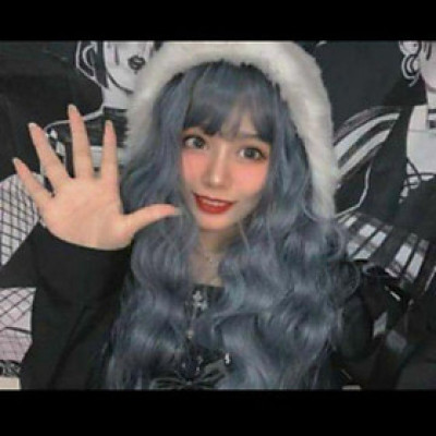 Tóc giả xù xanh️ - Tặng lưới chùm tóc