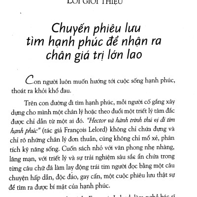 Hector Và Hành Trình Thú Vị Đi Tìm Hạnh Phúc