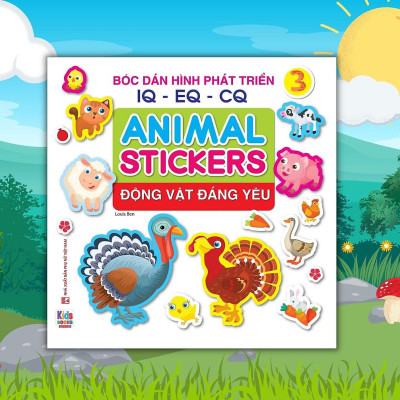 Bóc Dán Hình Phát Triển IQ-EQ-CQ - Animal Sticker - Động Vật Đáng Yêu 3
