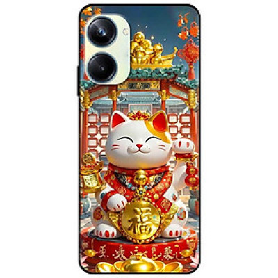 Ốp lưng cho Oppo Realme 10 - C11 2021 - C65 4G - C67 - C20 - Poco X6 5G - Mèo Thần Tài Đẹp - Hàng Chính Hãng