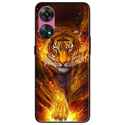 Ốp lưng dành cho Oppo Reno 8T 4G - Reno 8T 5G - Reno 10 5G - Reno 10 Pro 5G - Tranh Hổ Lửa - Hàng Chính Hãng