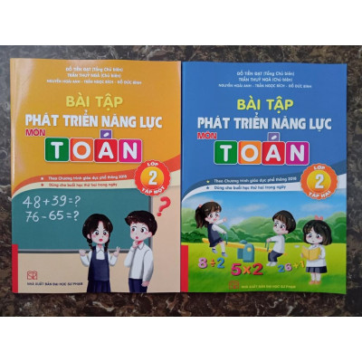 Sách - Combo Bài tập phát triển năng lực môn toán lớp 2 (Tập 1 + Tập 2)