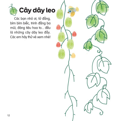 100++ Ý Tưởng Sáng Tạo Vẽ Tranh Bằng Vân Tay - Thực Vật - Bìa Cứng