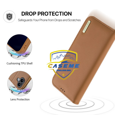Bao Da Dux Ducis Hivo Series Kèm Ví Đựng Thẻ Cho iPhone Air, iPhone 17, iPhone 17 Pro, iPhone 17 Pro Max - Hàng Chính Hãng