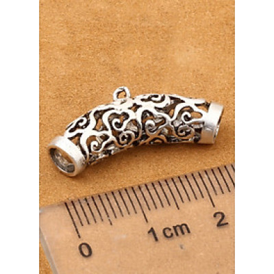 Charm bạc hình trụ xỏ ngang để gắn charm treo 5 - Ngọc Quý Gemstones