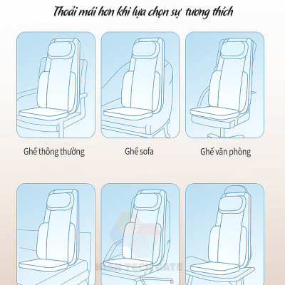 Đệm Massage Toàn Thân 918-7 Chế Độ Massage 3D, Tích Hợp Nhiệt Hồng Ngoại, 3 Cường Độ Xoa Bóp, 3 Mức Rung và Chườm Nóng, hàng chính hãng