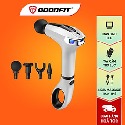 Máy massage cầm tay chính hãng GOODFIT MG005, súng massage cổ vai gáy, mát-xa lưng có tay cầm trợ lực có thể tháo rời