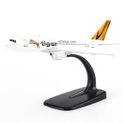 Mô Hình Máy Bay Trưng Bày Airbus A320 Tiger Airlines Everfly (Trắng Cam)