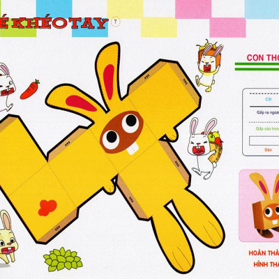 Cắt Và Dán  Hình 3D - Bé Khéo Tay - Vườn Mơ Ước
