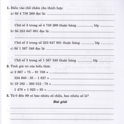 Vở bài tập nâng cao toán 5 - Tập 1 - Chân trời sáng tạo